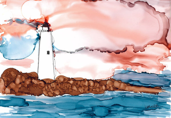 Ships Welcome LightHouse Set of Three Wall Art Prints