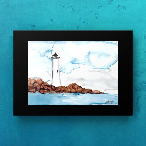 Baby Blues Lighthouse Wall Art Print