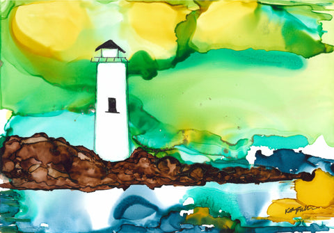 Towering Torch Lighthouse Wall Art Print