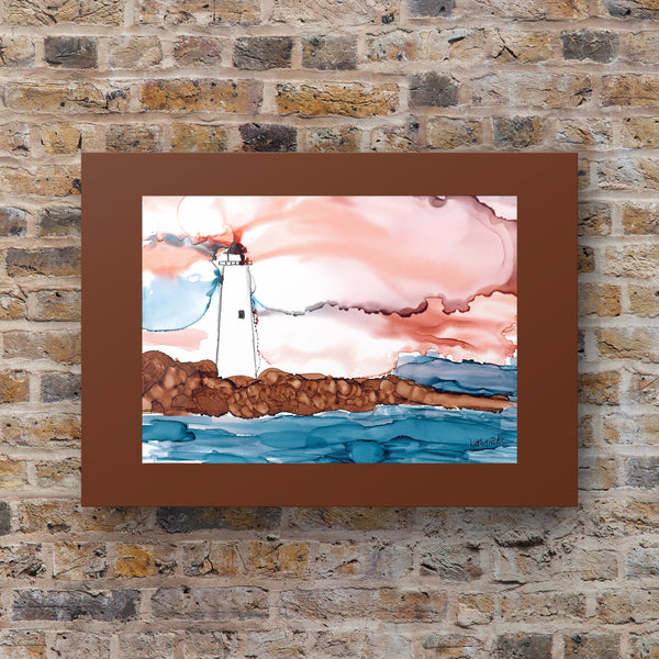 The Listing Lantern Lighthouse Wall Art Print