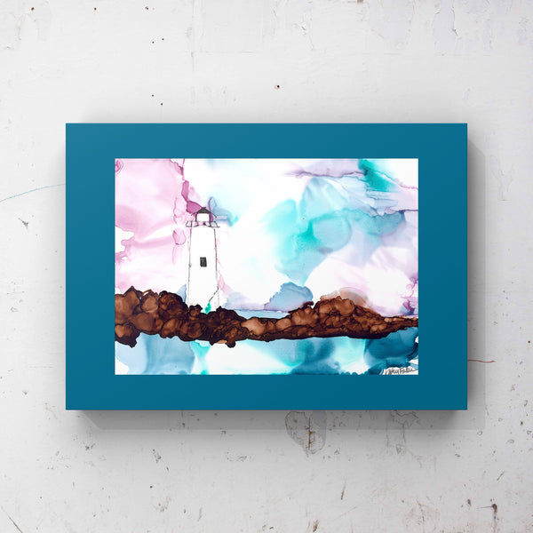 Dolphin Bay Lighthouse Wall Art Print