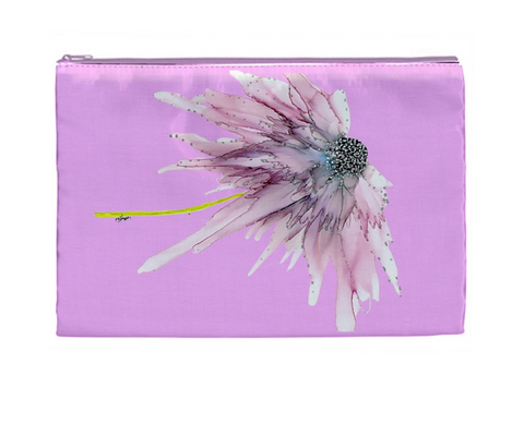 Pink/Blue on Pink Cosmetic Bag