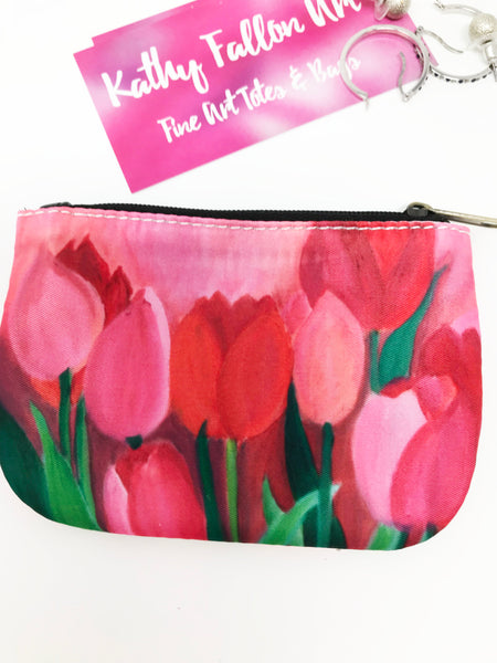 Pink Tulips Coin Purse