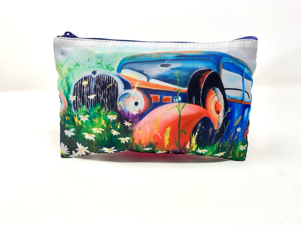 Vintage Truck in a Meadow Cosmetic Bag