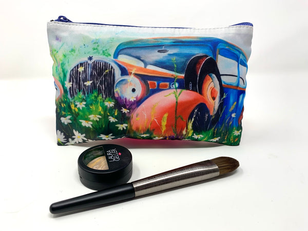 Vintage Truck in a Meadow Cosmetic Bag