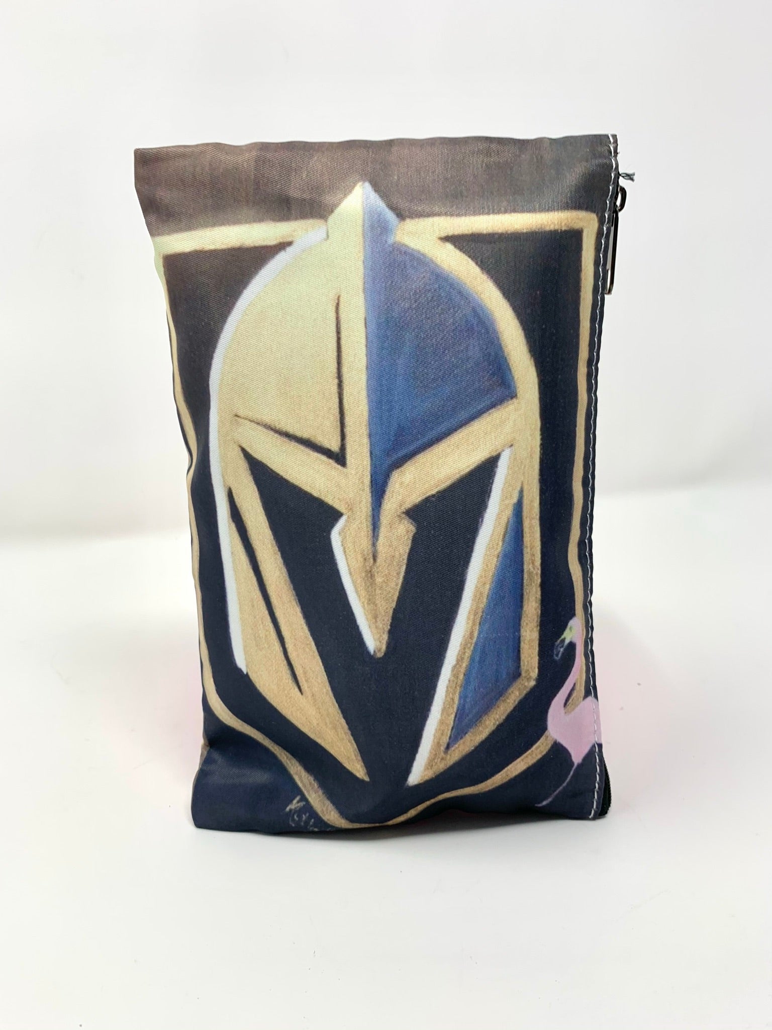 Golden Knights Cosmetic Bag with Flamingo