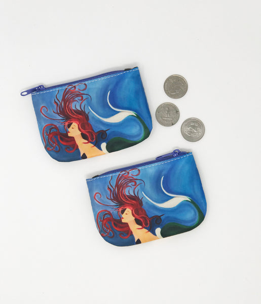 Mermaid Red Hair Coin Purse