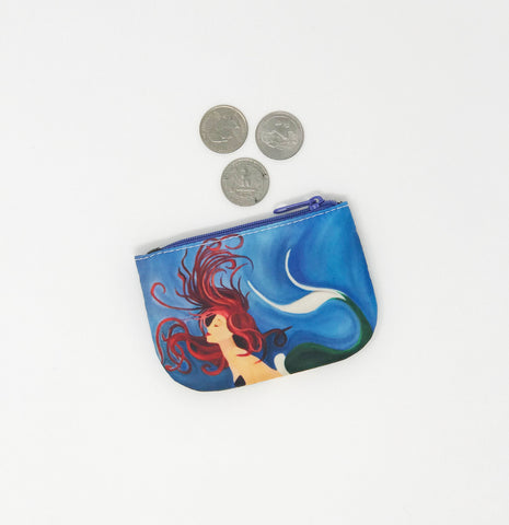 Mermaid Red Hair Coin Purse