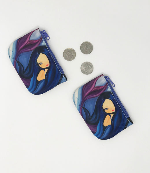 Mermaid Purple Hair Coin Purse