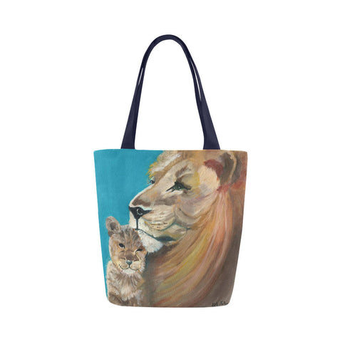 Lion and Cub Tote Bag