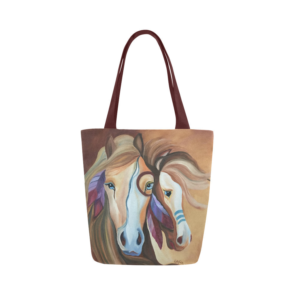 Native American Horse Tote Bag