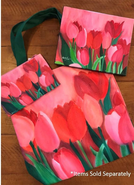 Pink Tulips Tote Bag