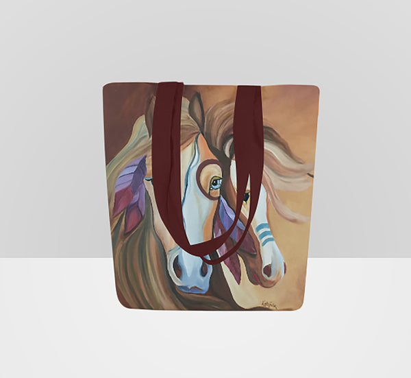 Native American Horse Tote Bag