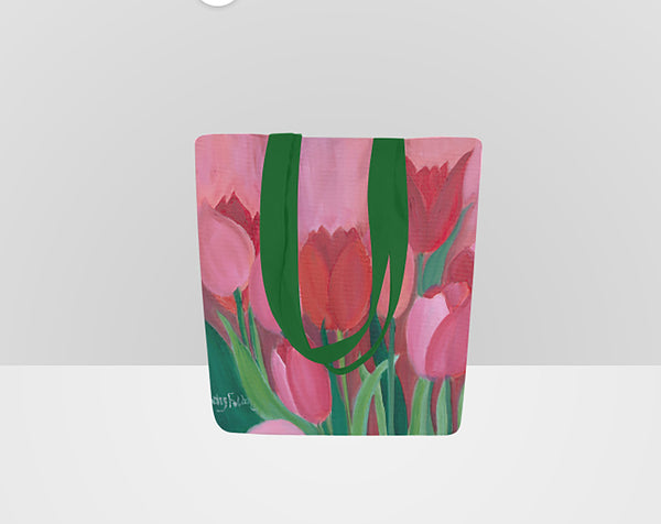 Pink Tulips Tote Bag