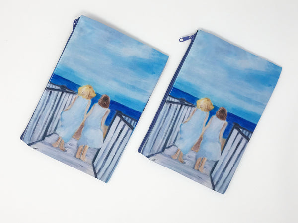 Best Friends/Sisters on Beach Cosmetic Bag