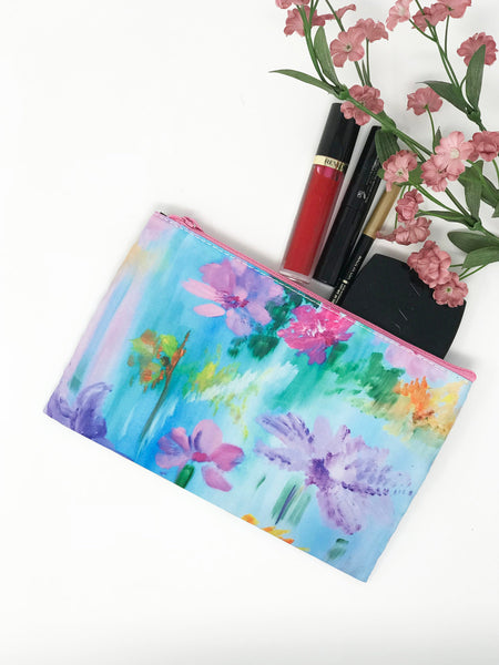 Cosmetic Bag Abstract Flower Art