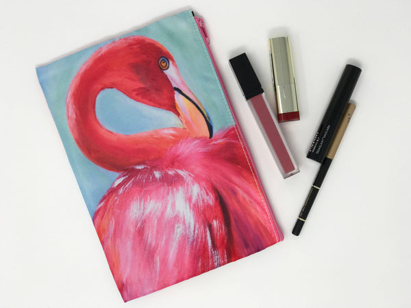 Pink Flamingo Cosmetic Bag