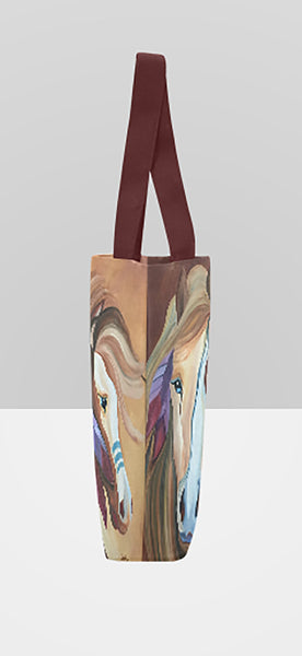 Native American Horse Tote Bag