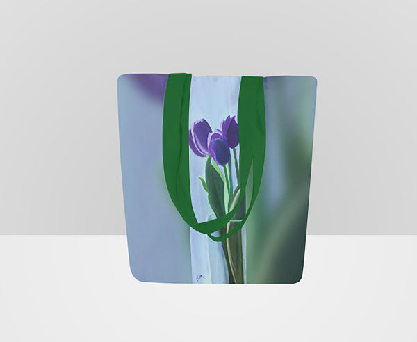 Purple Tulips Tote Bag