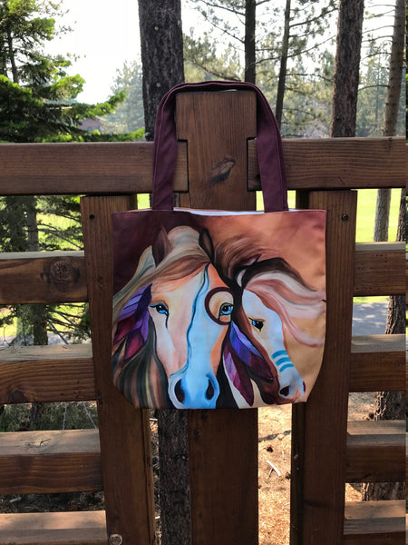 Native American Horse Tote Bag