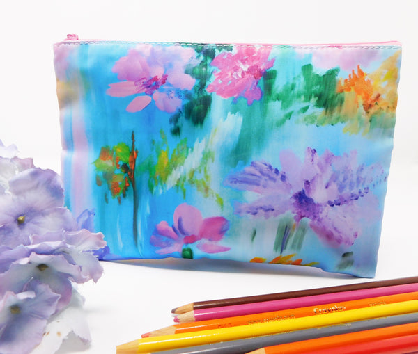 Cosmetic Bag Abstract Flower Art