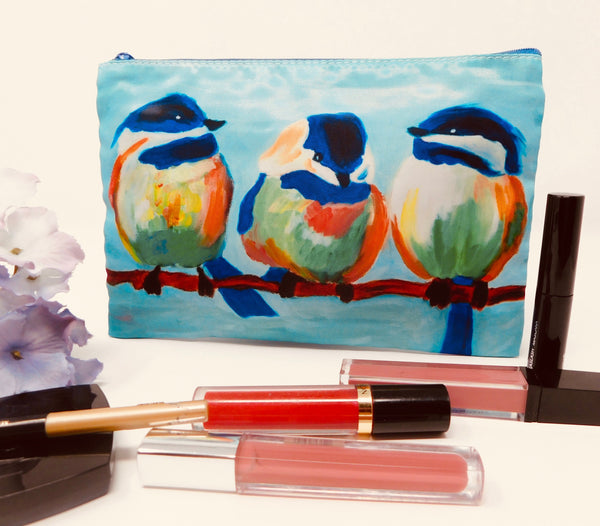 3 Birds Cosmetic Bag