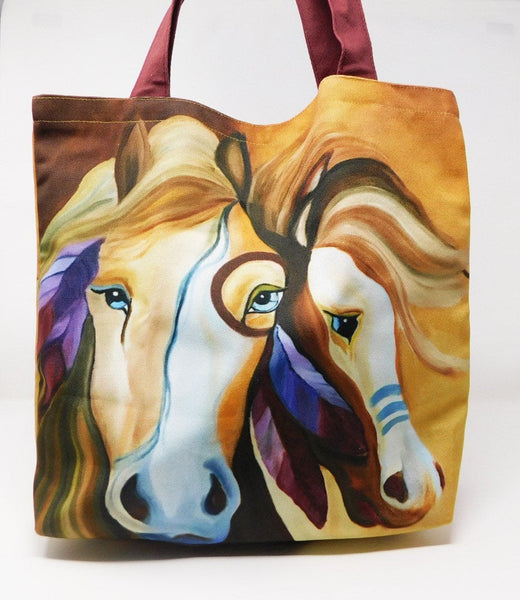 Native American Horse Tote Bag